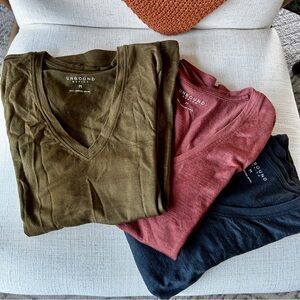 UNBOUND V-Neck Short Sleeve Tee (Set of 3!)